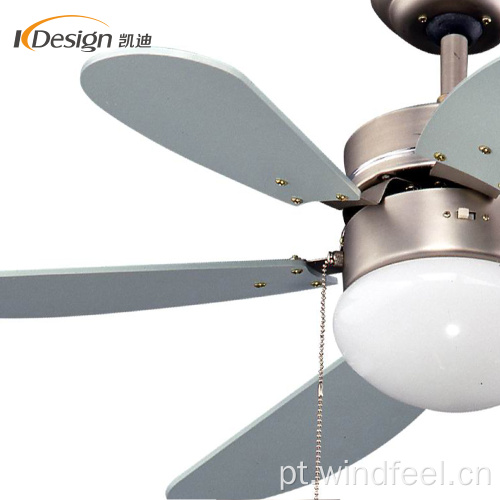 Luz de ventilador de teto moderna pequena de 30 polegadas ventiladores de teto decorativos com motor de cobre de 6 lâminas para quarto